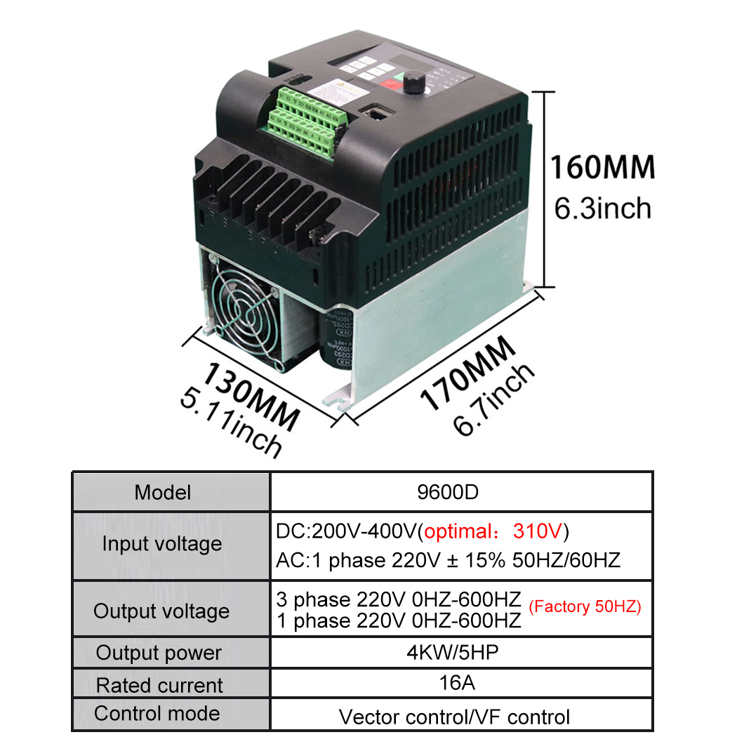 VFD Solar Inverter DC 200-400V - Solar Pump Inverter 2.2Kw review and price