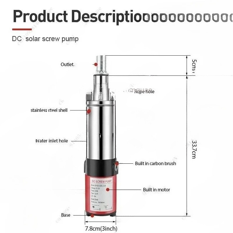 DC Solar Pump 12V 24V 36V 48V  - Solar Irrigation Pump 12V review and price