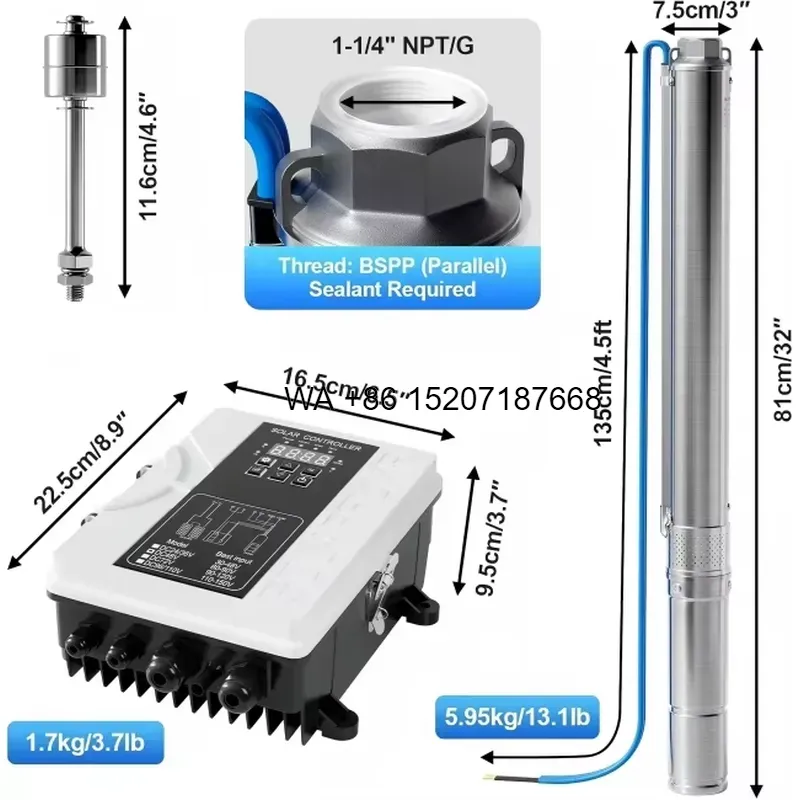 Wmwmnu 48V 750W Solar Water Pu - Solar Water Pump 48V Submersible review and price