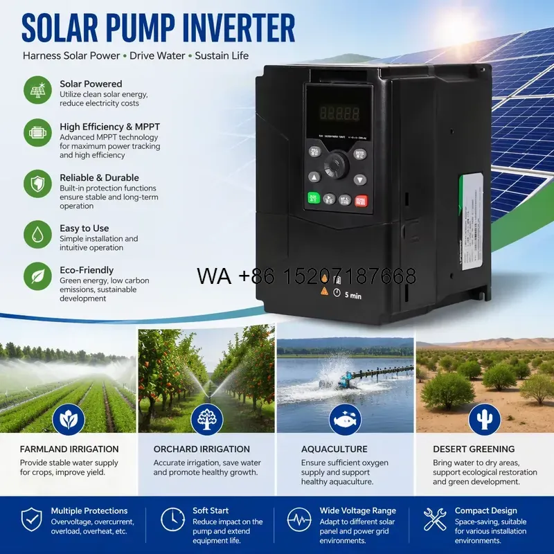 Wmwmnu 99% MPPT Solar Water Pu - Solar Pump Inverter 5.5Kw Three Phase review and price
