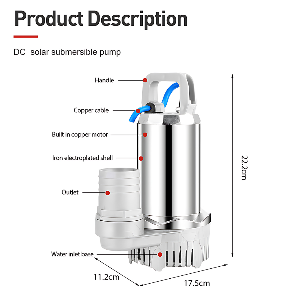 12V 24V DC Solar Submersible W - Solar Irrigation Pump 12V review and price